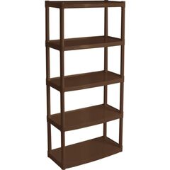 Universal shelving Aleana 122049 5 shelves brown 180x82x37 cm