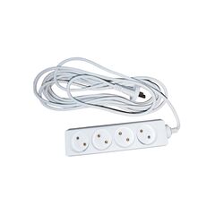 Extension cord LINUS 4x5m white LIN-WO4x5M