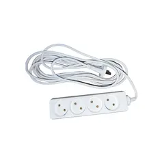 Extension cord LINUS 4x5m white LIN-WO4x5M