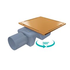 Shower drain Dushal BS-49710G Gold 10x10 cm
