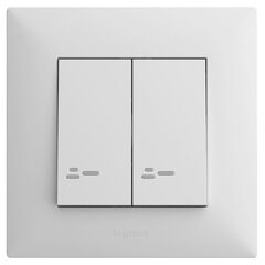 Switch without frame 2-key whith lights,white LEGRAND
