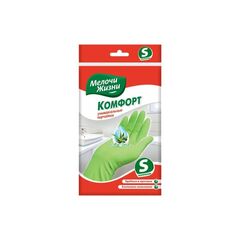 Перчатки резиновые Алое Вера MELOCHI ZHIZNI 2789 S
