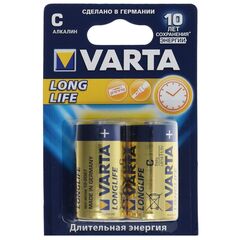 Батарейка Varta Longlife Alkaline C 2 шт (04114 113 412)