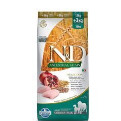 Корм для собак Farmina N&D Ancestral Grain Adult Medium&Max курица и гранат 15 кг