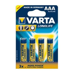 ელემენტი VARTA Alkaline Long Life AAA 1.5 V 4 ც