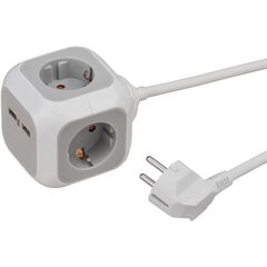 Удлинитель куб 4 Brennenstuhl 1,4м USB ALEA-Power