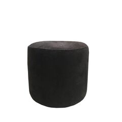 Pouf round alcantara 34х30 black