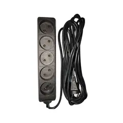 Extension cord LINUS 5x5m black LIN-WO5x5MB