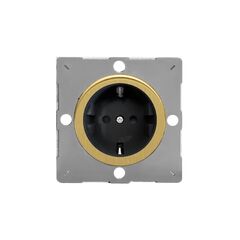 Socket Varilight EG5FBB Schuko with grounding matt brass