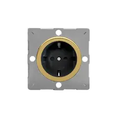 Socket Varilight EG5FBB Schuko with grounding matt brass