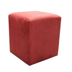 Pouf alcantara 34х40 red