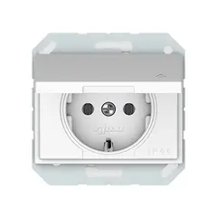 Розетка с заземлением, с крышкой Vilma Express XP 500 IP44 1 местная белая
