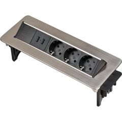 Retractable extender 3 Brennenstuhl 2m 2 USB