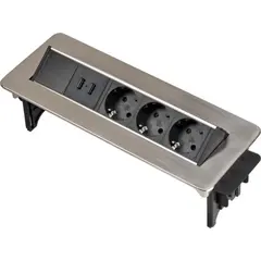 Удлинитель выдвижной 3 Brennenstuhl 2м 2 USB