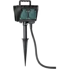 Garden extension 4 Brennenstuhl 10m IP44 on pin