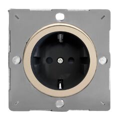 Socket Varilight EG5FBN Schuko satin with grounding