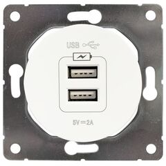 Розетка USB DPM Soul SEU1028W 2 местная белая