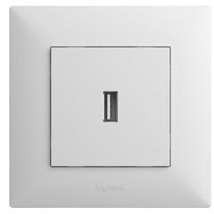 Socket no frame USB for charging,white LEGRAND