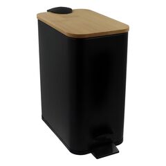 Ведро для мусора Bisk 08423 Bamboo Black 5L square