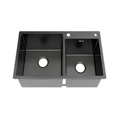 Мойка кухонная Kopano GW7843HMS-B NANO BLACK