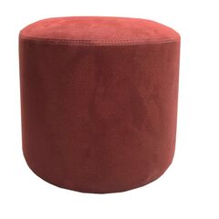 Pouf round alcantara 34х30 red