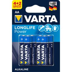 Battery Varta Longlife Power Alkaline AA 4+2 pcs