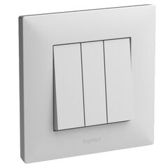 Switch without frame 3-key,white LEGRAND