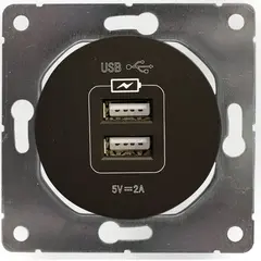 USB როზეტი DPM Soul SEU1028B 2 განყოფილებიანი შავი