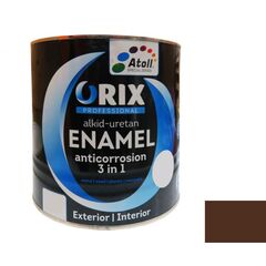 ემალი ანტიკოროზიული Atoll Orix Color 3 in 1, 2 ლ ყავისფერი RAL 8017