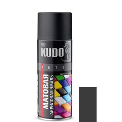 აეროზოლი ემალი Kudo RAL9005 მქრქალი შავი  520 მლ