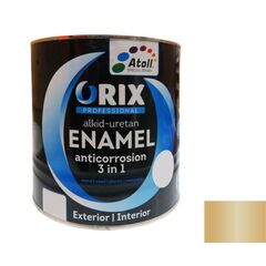 ემალი ანტიკოროზიული Atoll Orix Color 3 in 1, 0.7 ლ ოქროსფერი RAL 1036
