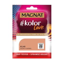 Interior paint test Magnat Kolor Love 25 ml KL40 salted caramel