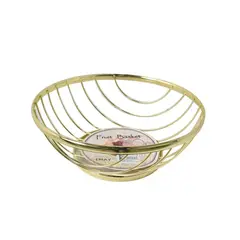 Фруктовница корзина DongFang металлическая золотой YM4207G 21749