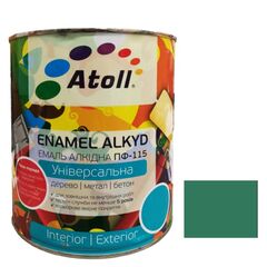 Enamel alkyd Universal ATOLL ПФ-115 emerald 2.6 Kg