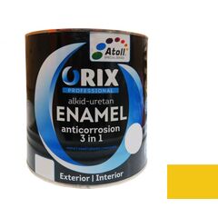 ემალი ანტიკოროზიული Atoll Orix Color 3 in 1, 2 ლ ყვითელი RAL 1003