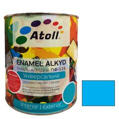 Enamel alkyd Universal ATOLL ПФ-115 blue 0.8 Kg