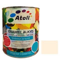 Эмаль алкидная Универсал ATOLL ПФ-115 бежевая 2.6 кг