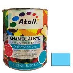 Эмаль алкидная Универсал ATOLL ПФ-115  светло-голубая 0.8 кг