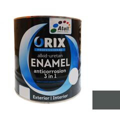ემალი ანტიკოროზიული Atoll Orix Color 3 in 1, 2 ლ ნაცრისფერი RAL 7045