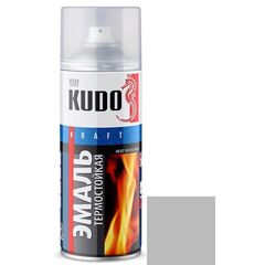 Эмаль термостойкая Kudo KU-5001 серебристая 520 мл