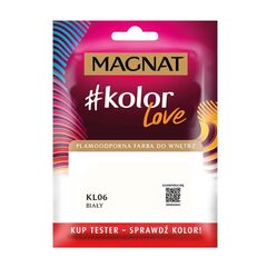 Interior paint test Magnat Kolor Love 25 ml KL06 white