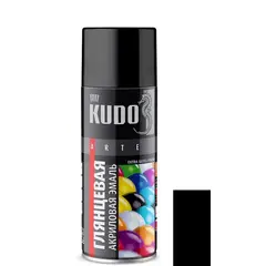 აეროზოლი ემალი Kudo  RAL9005 პრიალა შავი  520 მლ