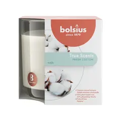 Свеча в стекле с ароматом хлопок Bolsius 95/95