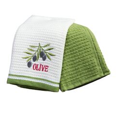 Tea towel Arya Olive 2pcs  40x60