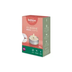 Candle Bolsius 10h 18pcs white