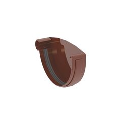 Left gutter endcap Giza 120 mm brown (10.120.05.002)