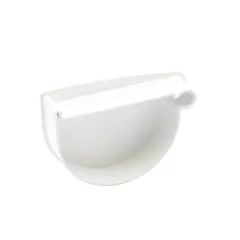 Funnel cap right white RainWay 90mm