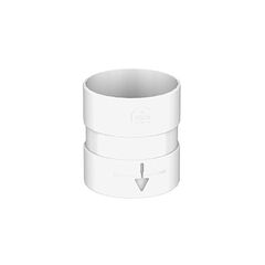Downpipe connector Giza 85 mm white (10.120.14.001)