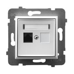 Computer socket Ospel Aria GPK-1U/K/m/00 RJ45 Cat 5e 1 sectional white
