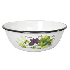 Enamel bowl 2,5l white 0311 2